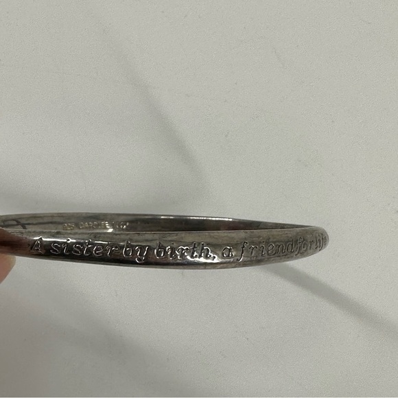 Silver Bracelet 925 Stamped - Engraved A Sister by Birth, a friend for life - Picture 3 of 8